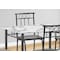 Monarch Specialties Dining Table Set, Small, 40 in. Rectangular, Kitchen, White Marble Look Laminate, Black Metal I 1014 - alternate 2